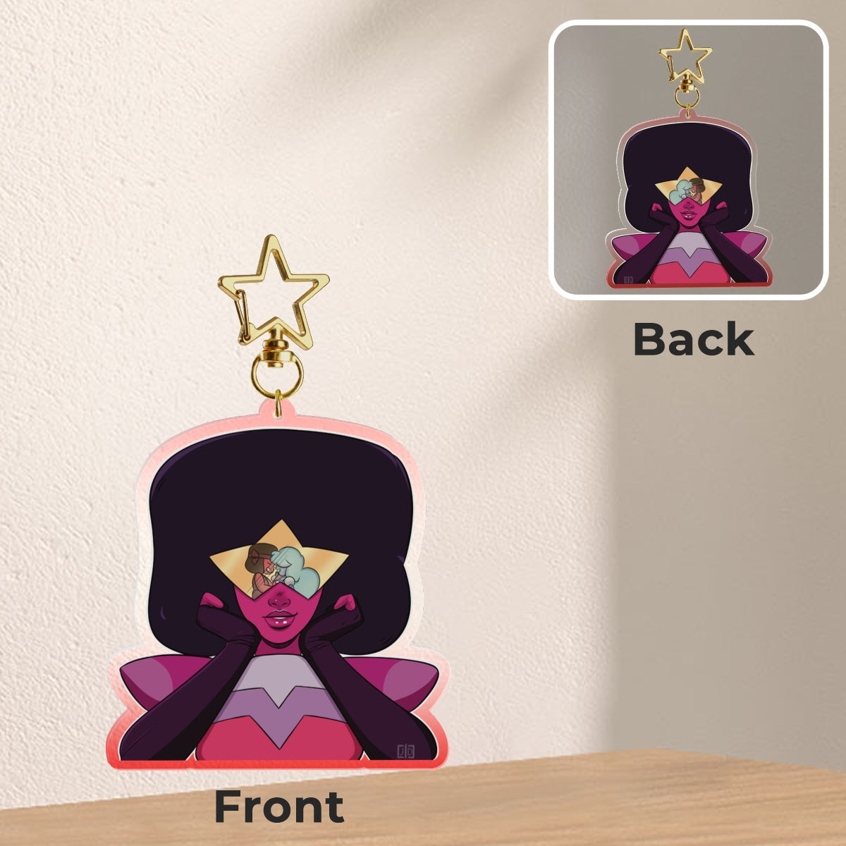 Garnet Acrylic Keychain