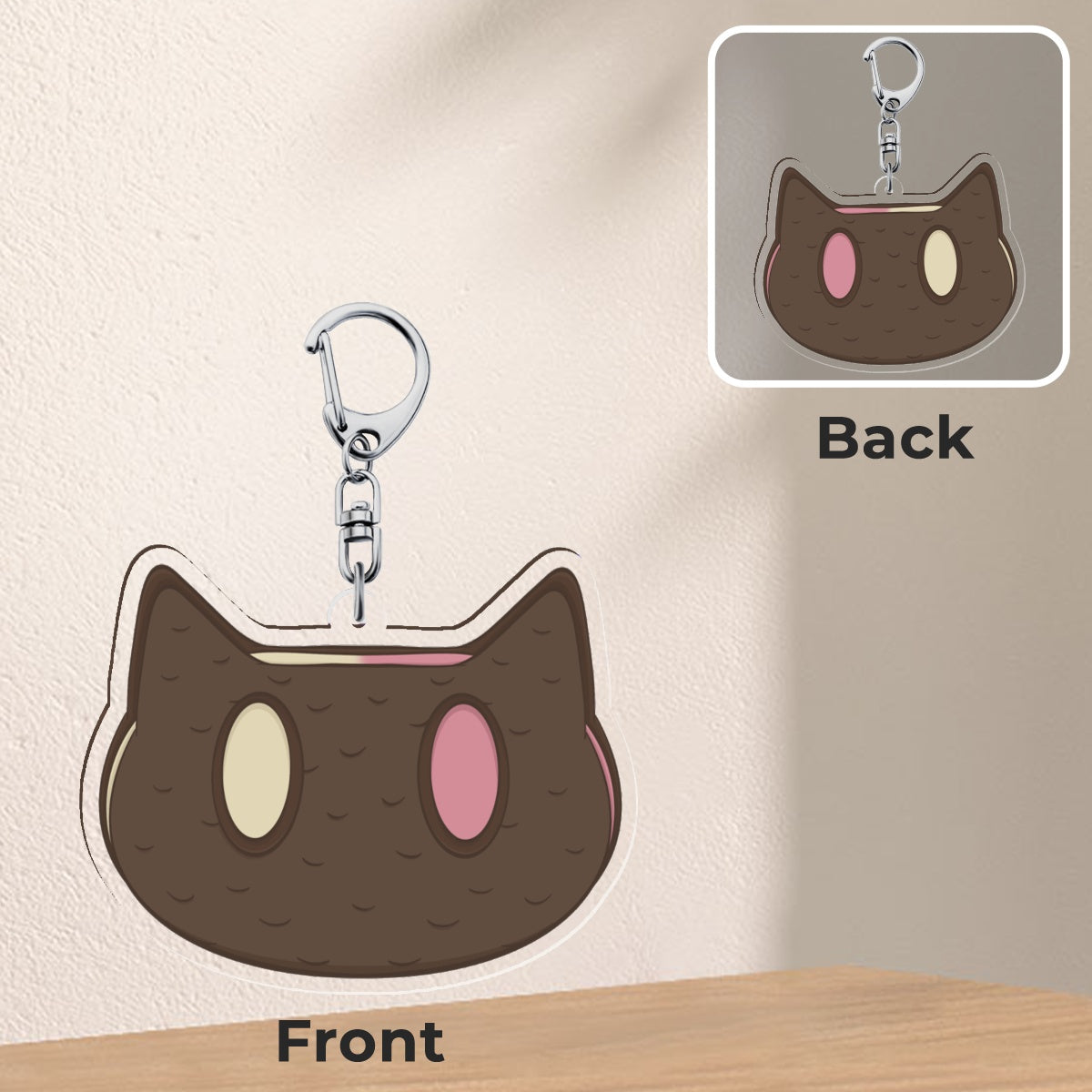 Cookie Cat Acrylic Keychain