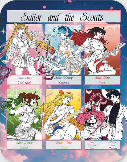 Sailor Scouts (sticker)