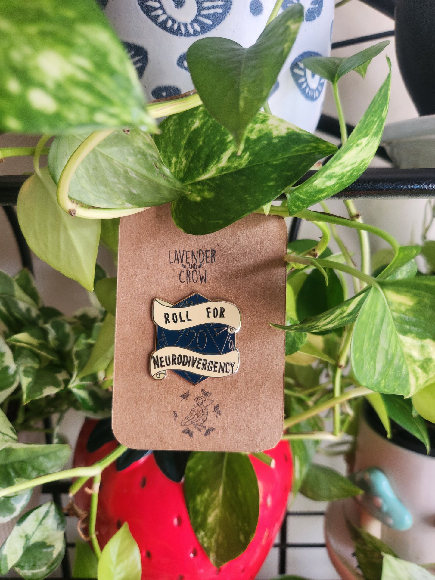 Roll For Neurodivergency (Hard Enamel Pin)